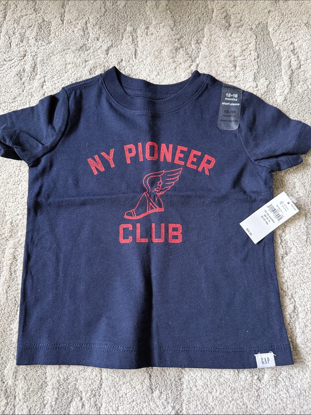 GAP Navy Short-Sleeve 'NY Pioneer Club' Graphic Tee
